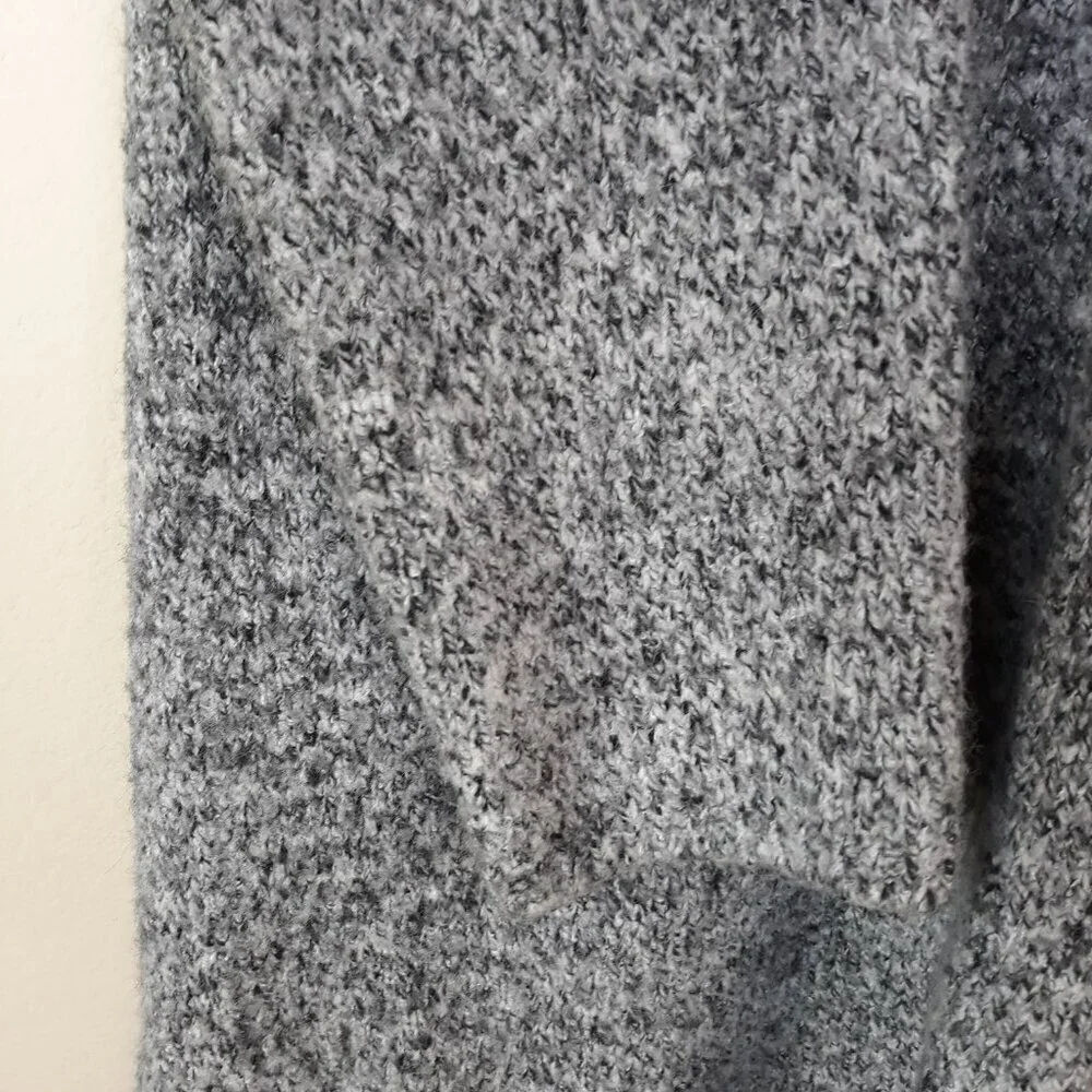 J. Crew Factory Heathered Gray Longline Open Front Cardigan XL Fall Office